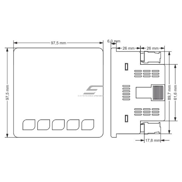 Panel-mounted | Digital 380V power network analyzer three-phase | 10mA-5.500A 1 Panel-mounted | Digital 380V power network analyzer three-phase | 10mA-5.500A 1