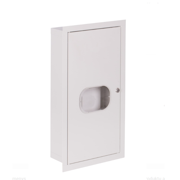 Elektrijaotuskilp | korpus | 12 moodulit | lukuga ja klaasiga | 270x540x120mm | 1-faasilistele ja 3-faasilistele elektriarvestitele | süvistatav | terasest | IP31