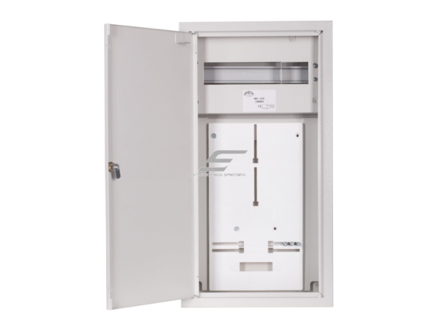 Trifazis | įvadinis elektros skydelis | dėžė | skydas | su paskirstymu | 12 modulių | su spyna | 580x310x130mm | 1x3F skaitikliui | su plombavimo galimybe | virštinkinis | plieninis | IP31 1 Trifazis | įvadinis elektros skydelis | dėžė | skydas | su paskirstymu | 12 modulių | su spyna | 580x310x130mm | 1x3F skaitikliui | su plombavimo galimybe | virštinkinis | plieninis | IP31 1