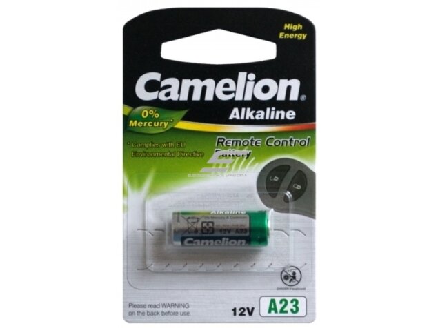 Elementas | baterija be gyvsidabrio | A23 | 12V | 1 vnt. | Camelion Elementas | baterija be gyvsidabrio | A23 | 12V | 1 vnt. | Camelion