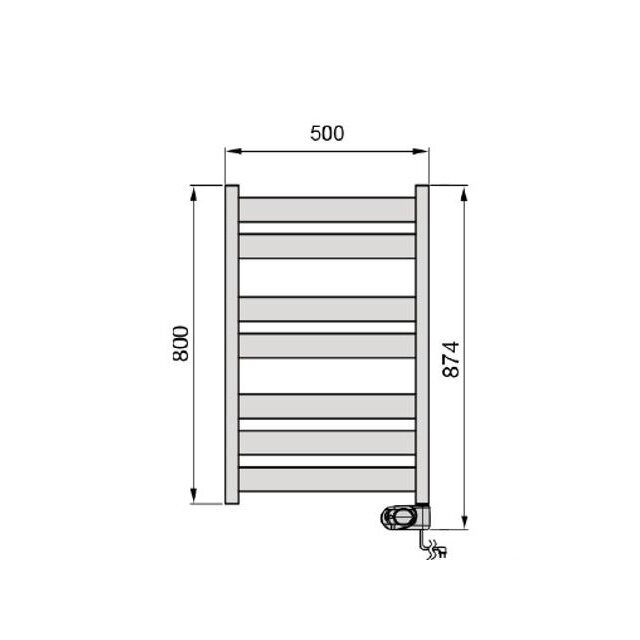 Elektriline käterätikuivati | taimeriga | 300W | 230V | IP44 | 500x800mm | must | ADAX Wave 50-80-300 BLACK 3 Elektriline käterätikuivati | taimeriga | 300W | 230V | IP44 | 500x800mm | must | ADAX Wave 50-80-300 BLACK 3