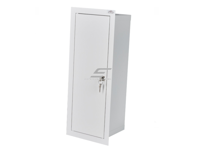 Elektros paskirstymo skydelis | dėžė | 12 modulių | su spyna | 180x540x180mm | 1F elektros skaitikliams | potinkinis | plieninis | IP31