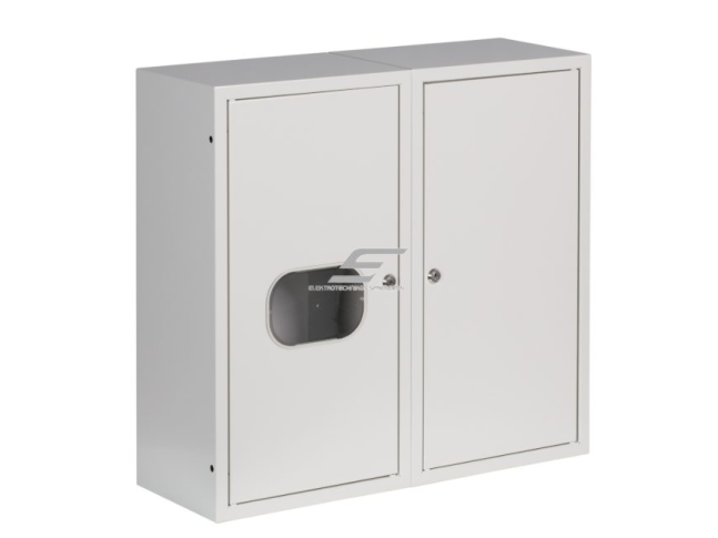 Trifazis | įvadinis elektros skydelis | dėžė | skydas | su paskirstymu | 48 modulių | dvigubos durys su spyna ir stiklu | 580x620x220mm | 1x3F skaitikliui | su plombavimo galimybe | virštinkinis | plieninis | IP31