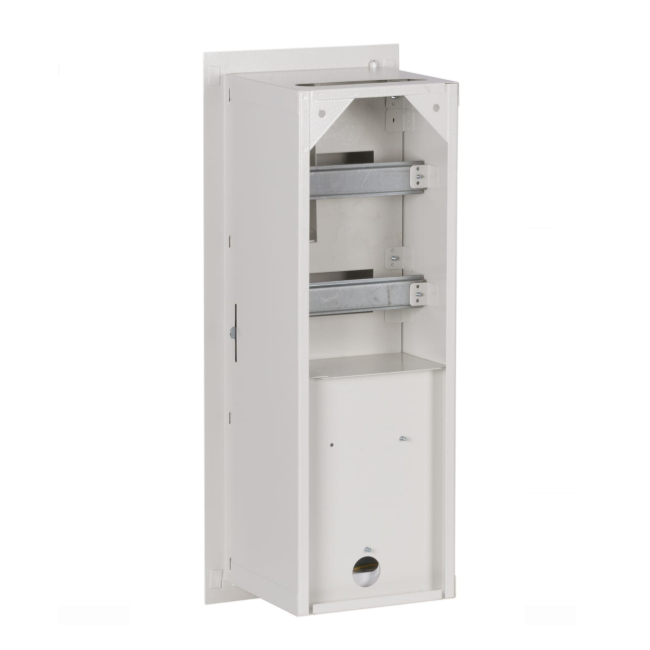 Electrical distribution board | enclosure | 12 modules | with lock | 180x540x120 mm | for 1-phase electricity meters | flush-mounted | steel | IP31 2 Electrical distribution board | enclosure | 12 modules | with lock | 180x540x120 mm | for 1-phase electricity meters | flush-mounted | steel | IP31 2
