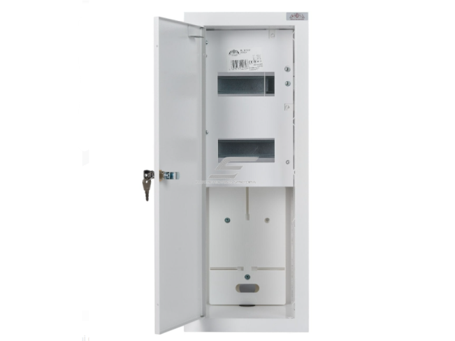 Elektros paskirstymo skydelis | dėžė | 12 modulių | su spyna | 180x540x120mm | 1F elektros skaitikliams | potinkinis | plieninis | IP31 1 Elektros paskirstymo skydelis | dėžė | 12 modulių | su spyna | 180x540x120mm | 1F elektros skaitikliams | potinkinis | plieninis | IP31 1