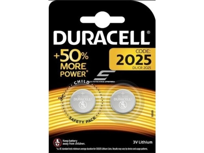 Elementai | baterijos | 3V | CR2025 | Duracell | 5000394203907