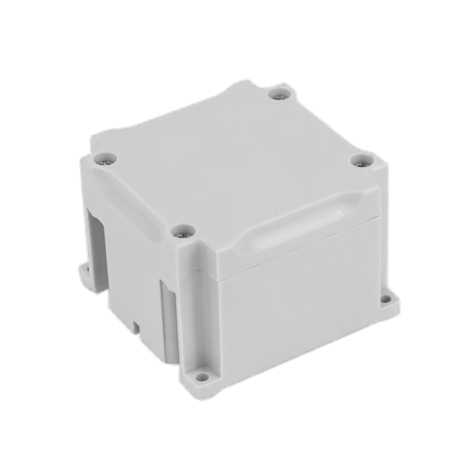 Electrical installation junction box with mounting plate | plastic | sealed | 80x82x55 mm | surface-mounted | grey | IP67