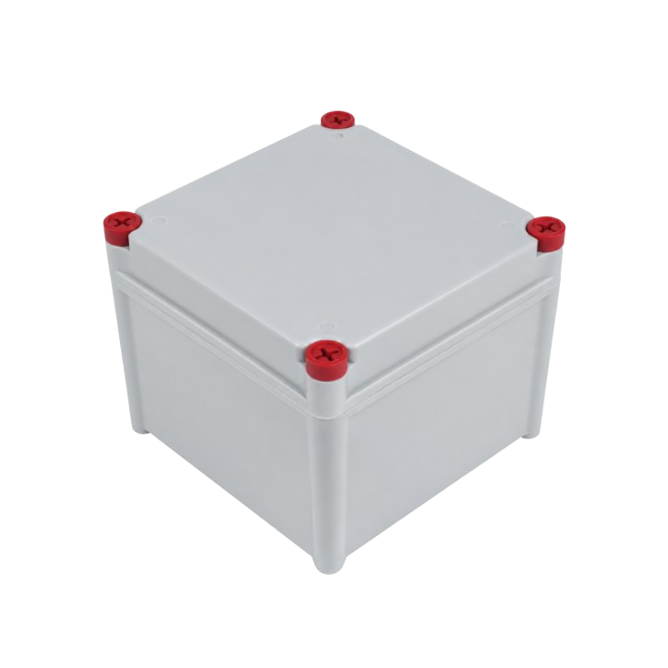 Electrical installation junction box | plastic | hermetic | 100x100x80mm | surface-mounted | grey | IP67 Electrical installation junction box | plastic | hermetic | 100x100x80mm | surface-mounted | grey | IP67