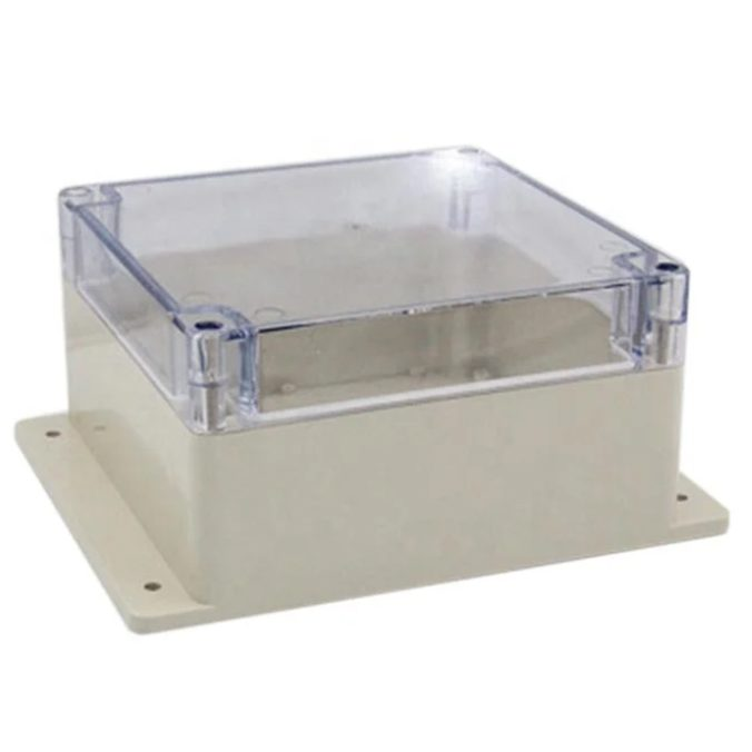 Rozdzielnica elektryczna | z uszami po bokach | hermetyczna | 160x160x90mm | montaż powierzchniowy | plastikowy | przezroczysta pokrywa | IP65 Rozdzielnica elektryczna | z uszami po bokach | hermetyczna | 160x160x90mm | montaż powierzchniowy | plastikowy | przezroczysta pokrywa | IP65