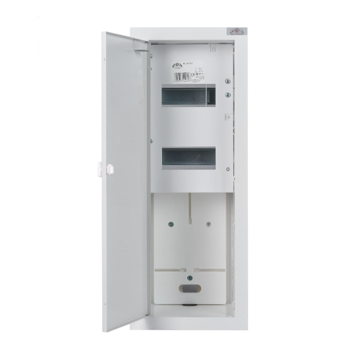 Electrical Distribution Board | Enclosure | 12 Modules | 180x540x180 mm | For 1-Phase Electricity Meters | Flush-Mounted | Steel | IP31 1