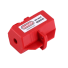Electrical plug lockout box | LOTO safety device | universal | with padlock fixing | 51x51x89mm | red