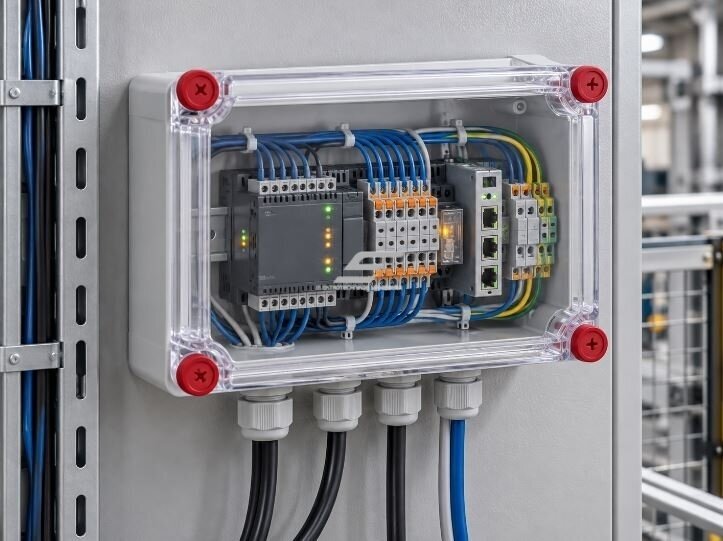 Elektros instaliacijos paskirstymo dėžutė su skaidriu dangteliu | varžtais | plastikinė | hermetinė | 140x190x100mm | paviršinė | pilka | IP67 3 Elektros instaliacijos paskirstymo dėžutė su skaidriu dangteliu | varžtais | plastikinė | hermetinė | 140x190x100mm | paviršinė | pilka | IP67 3