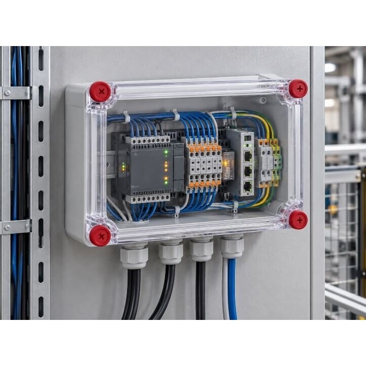 Elektroinstalācijas sadales kārba ar caurspīdīgu vāku | ar skrūvēm | plastmasas | hermētiska | 140x190x100mm | virsapmetuma | pelēka | IP67 3 Elektroinstalācijas sadales kārba ar caurspīdīgu vāku | ar skrūvēm | plastmasas | hermētiska | 140x190x100mm | virsapmetuma | pelēka | IP67 3