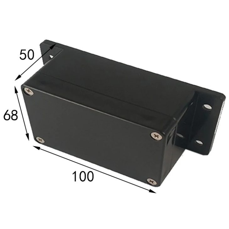 Rozdzielnica elektryczna | z uszami po bokach | hermetyczna | 100x68x50mm | montaż powierzchniowy | plastikowy | czarna | IP65 3 Rozdzielnica elektryczna | z uszami po bokach | hermetyczna | 100x68x50mm | montaż powierzchniowy | plastikowy | czarna | IP65 3