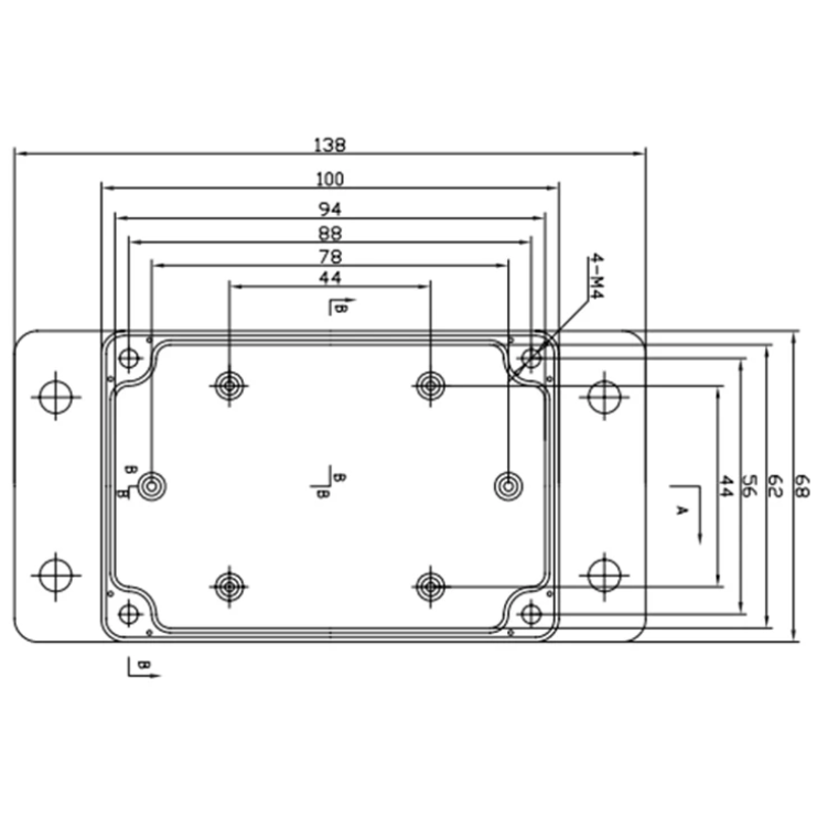 Rozdzielnica elektryczna | z uszami po bokach | hermetyczna | 100x68x50mm | montaż powierzchniowy | plastikowy | czarna | IP65 4 Rozdzielnica elektryczna | z uszami po bokach | hermetyczna | 100x68x50mm | montaż powierzchniowy | plastikowy | czarna | IP65 4