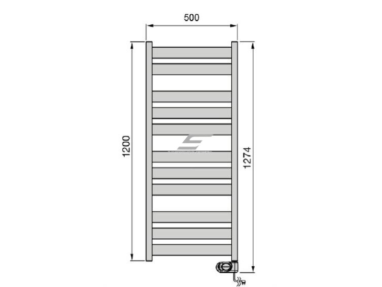 Elektrinis rankšluosčių džiovintuvas | gyvatukas | su laikmačiu | programuojamas | 500W | 230V | IP44 | 500x1200mm | baltas | ADAX Wave 50-120-500 WHITE 3 Elektrinis rankšluosčių džiovintuvas | gyvatukas | su laikmačiu | programuojamas | 500W | 230V | IP44 | 500x1200mm | baltas | ADAX Wave 50-120-500 WHITE 3
