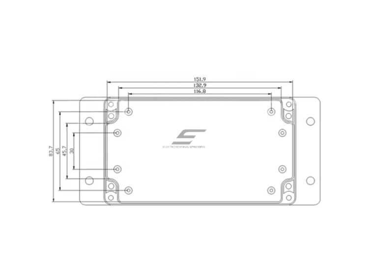 Elektros instaliacijos paskirstymo dėžutė | su auselėmis šonuose | hermetinė | 158x90x75mm | paviršinė | plastikinė | pilka | IP65 4 Elektros instaliacijos paskirstymo dėžutė | su auselėmis šonuose | hermetinė | 158x90x75mm | paviršinė | plastikinė | pilka | IP65 4