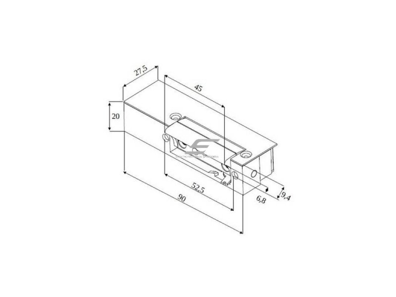 Elektromagnetinė durų spyna | sklendė | 20Ohm | 12V AC/DC | jėga 300kg | su atmintimi | HARTTE | GL12UP 1 Elektromagnetinė durų spyna | sklendė | 20Ohm | 12V AC/DC | jėga 300kg | su atmintimi | HARTTE | GL12UP 1