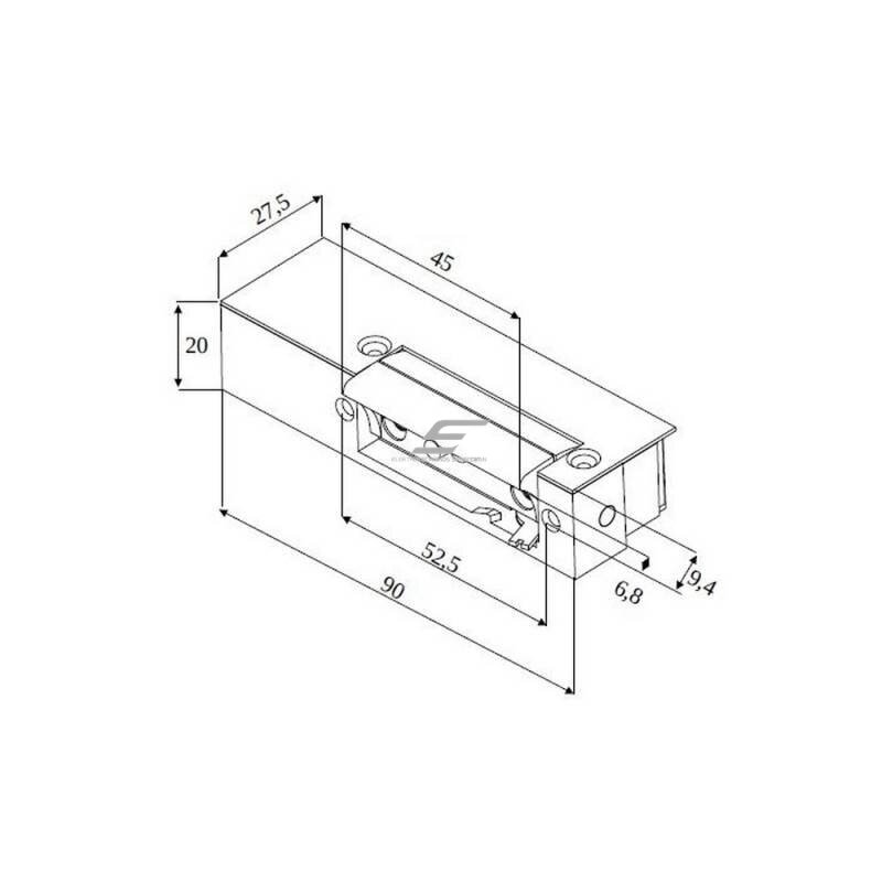Elektromagnetiline ukse lukk | riiv | 20Ohm | 12V AC/DC | jõud 300kg | mäluga | HARTTE GL12UP 1 Elektromagnetiline ukse lukk | riiv | 20Ohm | 12V AC/DC | jõud 300kg | mäluga | HARTTE GL12UP 1