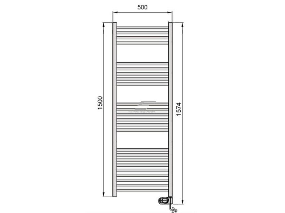Elektrinis rankšluosčių džiovintuvas | gyvatukas | su laikmačiu | programuojamas | 600W | 230V | IP44 | 500x1500mm | baltas | ADAX Comfort 50-150-600 WHITE 3