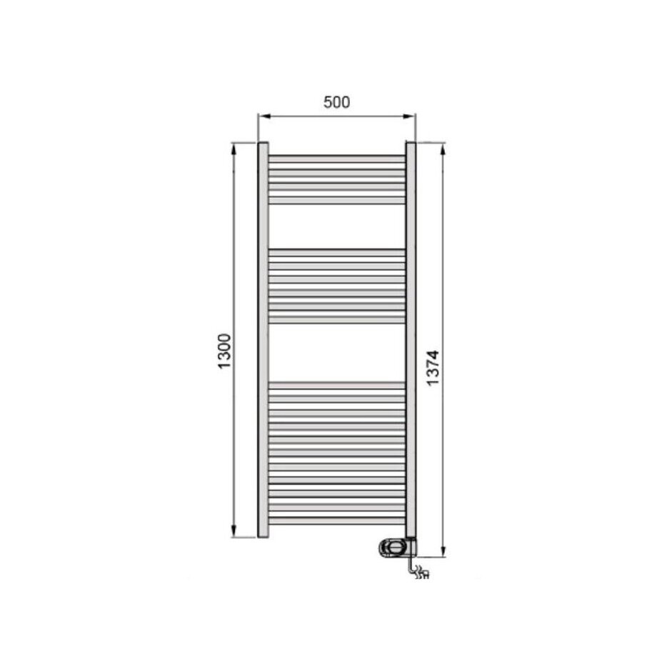 Elektryczny grzejnik łazienkowy / suszarka do ręczników | z timerem | 500W | 230V | IP44 | 500x1300mm | czarny | ADAX Comfort 50-130-500 BLACK 3 Elektryczny grzejnik łazienkowy / suszarka do ręczników | z timerem | 500W | 230V | IP44 | 500x1300mm | czarny | ADAX Comfort 50-130-500 BLACK 3