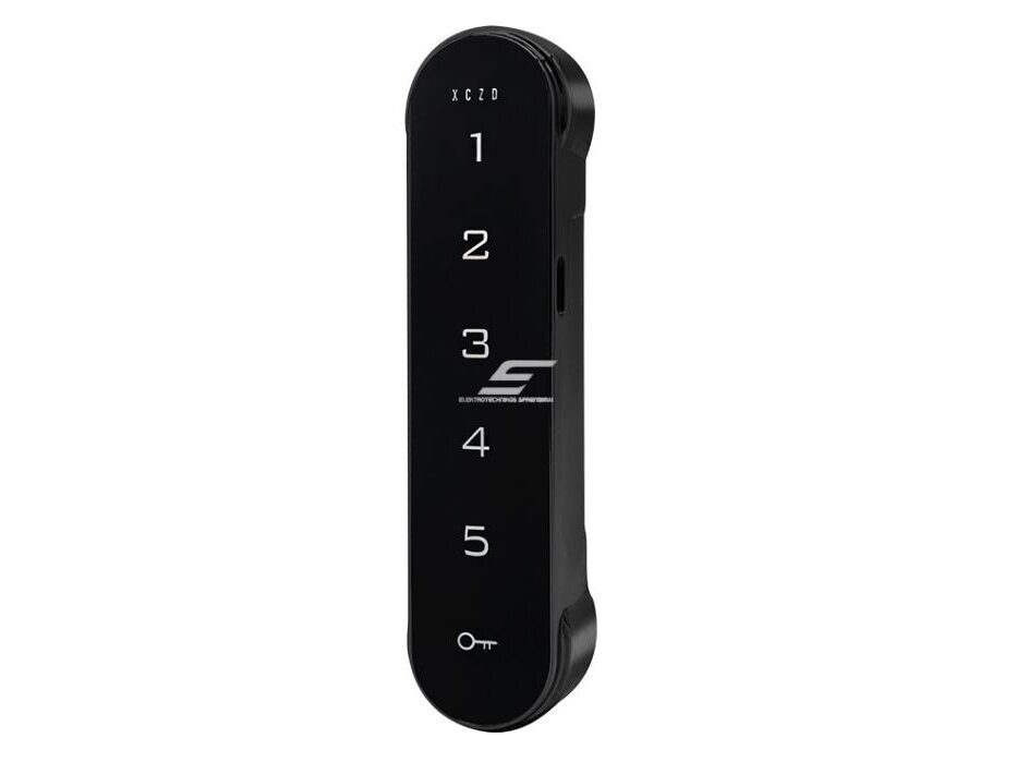 Elektroninė kodinė spyna | skaitmeninė | 110x28x19mm | cinko lydinys | su apšvietimu | juoda Elektroninė kodinė spyna | skaitmeninė | 110x28x19mm | cinko lydinys | su apšvietimu | juoda