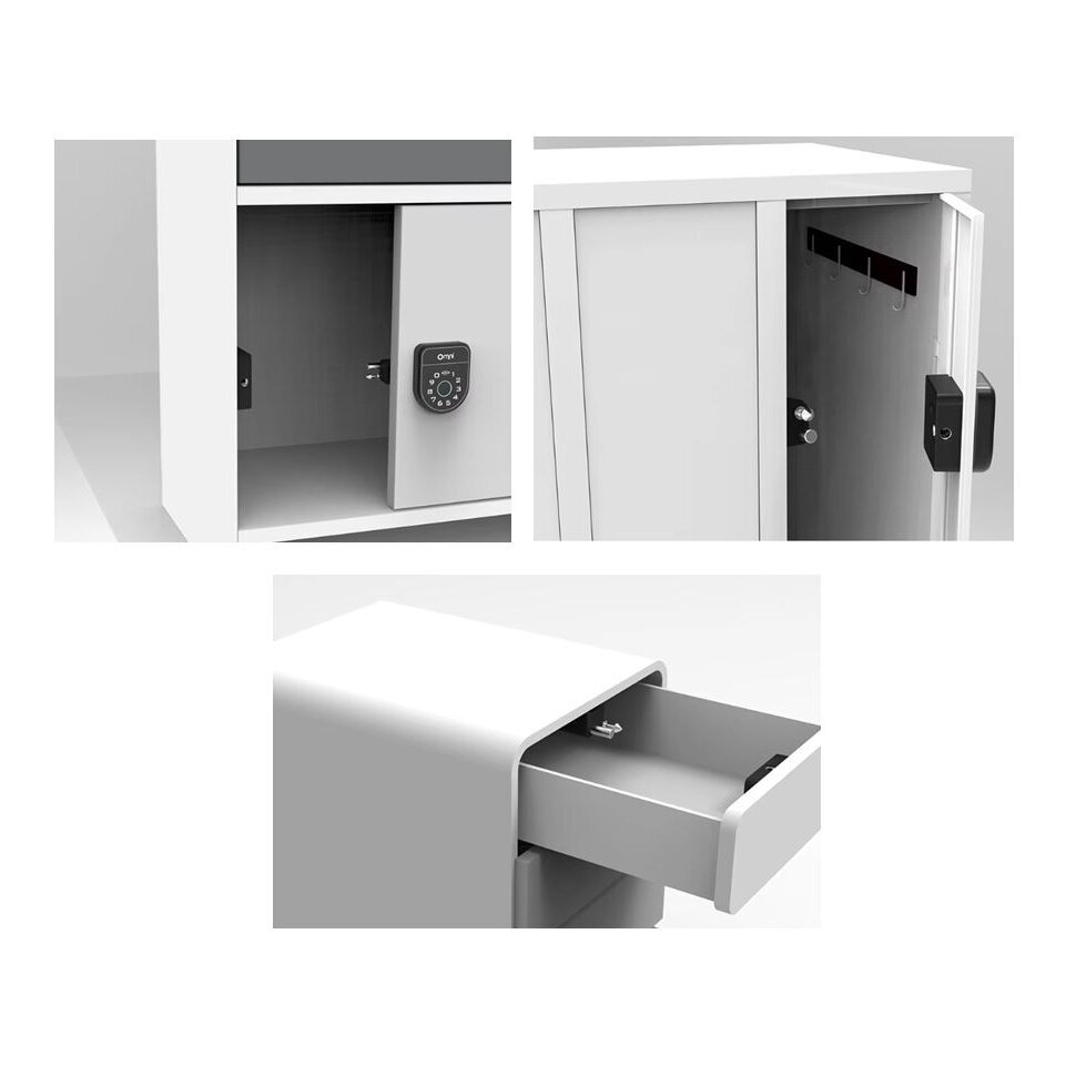 Электронный замок со считывателем RFID | отпечаток пальца | PIN-код | разблокировка через Bluetooth BLE 4.0 | для шкафа | ящика | 63x58x20мм | чёрный 3
