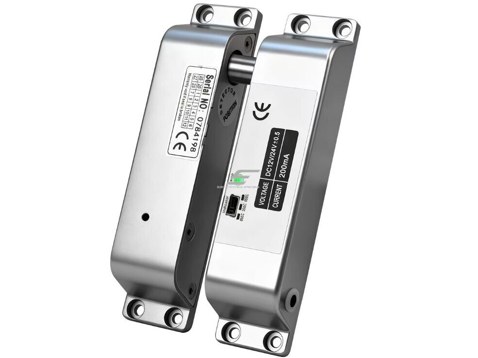 Elektromagnetinė durų spyna | sklendė | 12VDC | NC | jėga 800kg | su 0/3/6s uždelsimu | atrakinama įjungus maitinimą 1