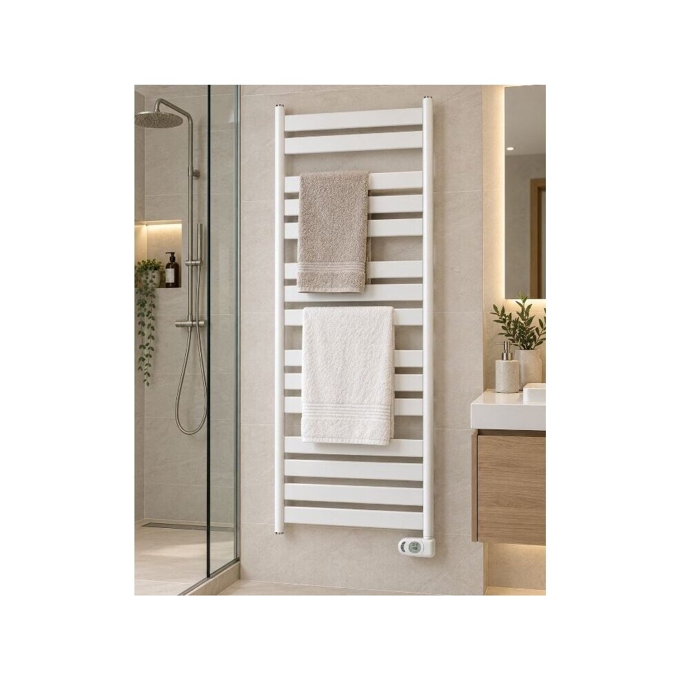 Elektriskais dvieļu žāvētājs | ar taimeri | programmējams | 750W | 230V | IP44 | 600x1600mm | balts | ADAX Wave 60-160-750 WHITE 4