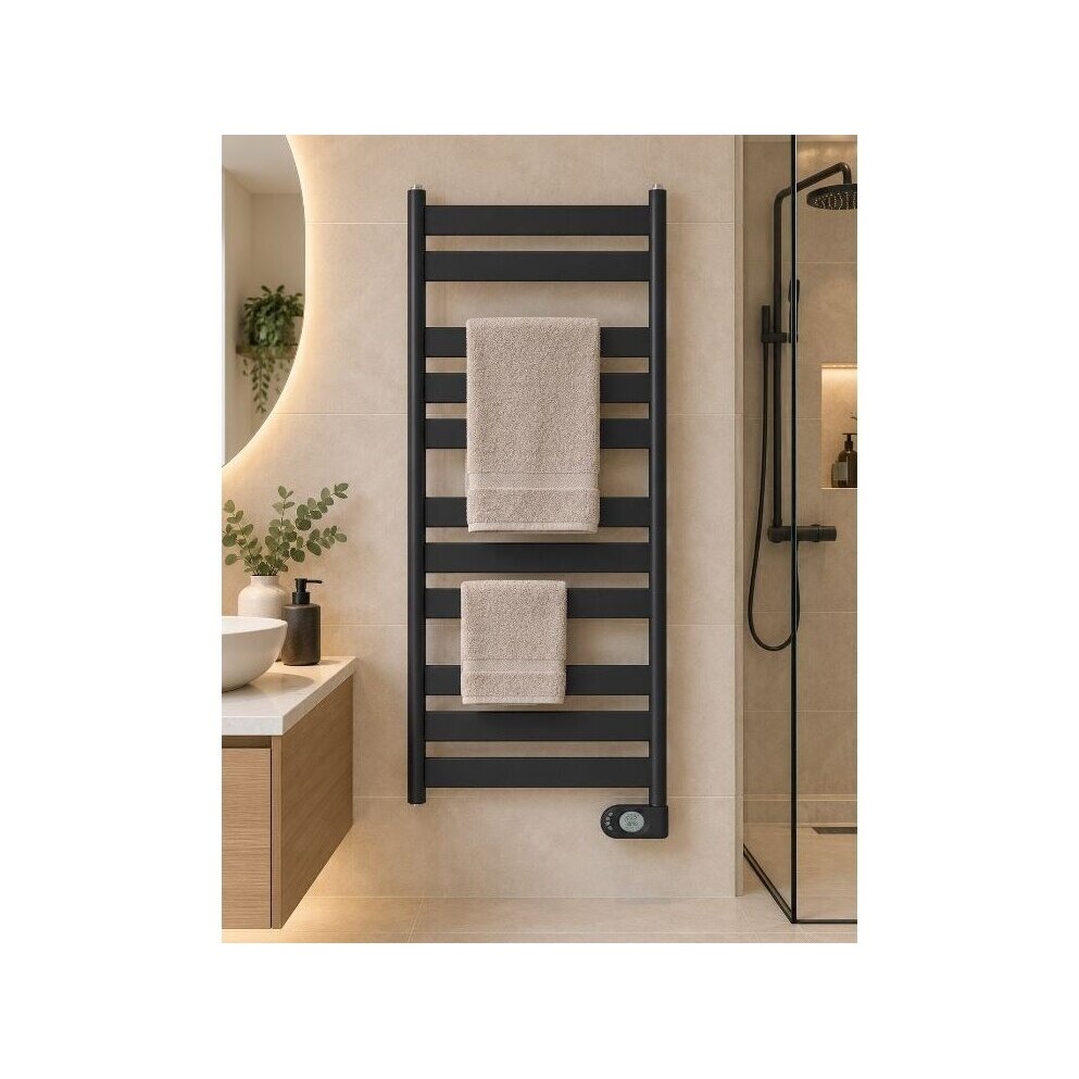 Электрический полотенцесушитель | с таймером | 500Вт | 230В | IP44 | 500x1200мм | чёрный | ADAX Wave 50-120-500 BLACK 4 Электрический полотенцесушитель | с таймером | 500Вт | 230В | IP44 | 500x1200мм | чёрный | ADAX Wave 50-120-500 BLACK 4