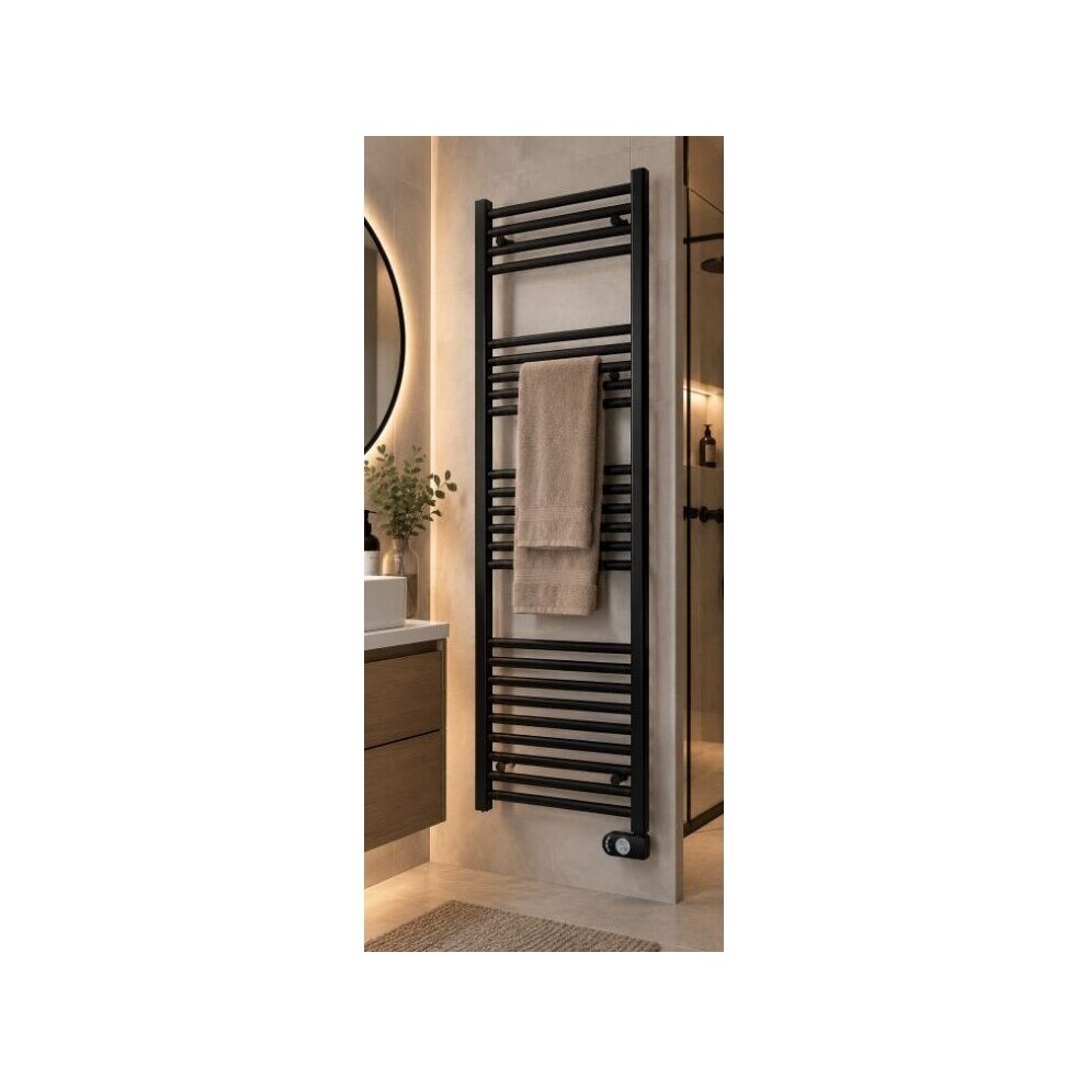 Elektryczny grzejnik łazienkowy / suszarka do ręczników | z timerem | 600W | 230V | IP44 | 500x1500mm | czarny | ADAX Comfort 50-150-600 BLACK 4