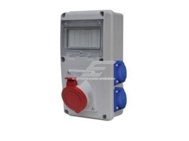 Pramoninis skydelis | dėžutė | 6 modulių | su kištukiniais lizdais 1x32A 5P + 2x230V | hermetinis | garažams | komercinėms patalpoms | IP54 | Scame | ENERBOX | 633D.3WW Pramoninis skydelis | dėžutė | 6 modulių | su kištukiniais lizdais 1x32A 5P + 2x230V | hermetinis | garažams | komercinėms patalpoms | IP54 | Scame | ENERBOX | 633D.3WW
