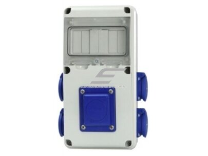 Pramoninis skydelis | dėžutė | 6 modulių | su kištukiniais lizdais 5x230V | hermetinis | garažams | komercinėms patalpoms | IP54 | Scame | ENERBOX | 633D.2WW Pramoninis skydelis | dėžutė | 6 modulių | su kištukiniais lizdais 5x230V | hermetinis | garažams | komercinėms patalpoms | IP54 | Scame | ENERBOX | 633D.2WW