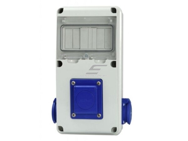 Pramoninis skydelis | dėžutė | 6 modulių | su kištukiniais lizdais 3x230V | hermetinis | garažams | komercinėms patalpoms | IP54 | Scame | ENERBOX | 633D.2W Pramoninis skydelis | dėžutė | 6 modulių | su kištukiniais lizdais 3x230V | hermetinis | garažams | komercinėms patalpoms | IP54 | Scame | ENERBOX | 633D.2W