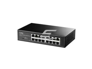 Ethernet komutatorius 16 portų | 100 Mbps | 2.38 Mpps | nekonfiguruojamas | „Plug & Play“ | Auto MDI/MDIX | metalinis korpusas Ethernet komutatorius 16 portų | 100 Mbps | 2.38 Mpps | nekonfiguruojamas | „Plug & Play“ | Auto MDI/MDIX | metalinis korpusas