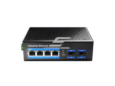 Pramoninis PoE tinklo komutatorius | 4xRJ45 PoE + 2xSFP | DIN | 20 Gbps | iki 400 W | IP40 | CUDY IG1004S2P Pramoninis PoE tinklo komutatorius | 4xRJ45 PoE + 2xSFP | DIN | 20 Gbps | iki 400 W | IP40 | CUDY IG1004S2P