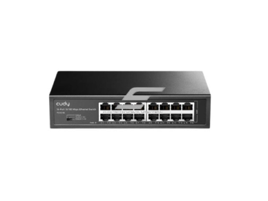 Ethernet komutatorius 16 portų | 100 Mbps | 2.38 Mpps | nekonfiguruojamas | „Plug & Play“ | Auto MDI/MDIX | metalinis korpusas Ethernet komutatorius 16 portų | 100 Mbps | 2.38 Mpps | nekonfiguruojamas | „Plug & Play“ | Auto MDI/MDIX | metalinis korpusas