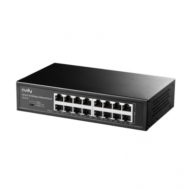 16-pordiline Etherneti lüliti | 100 Mbps | 2.38 Mpps | haldamata | Plug & Play | Auto MDI/MDIX | metallkorpus 1 16-pordiline Etherneti lüliti | 100 Mbps | 2.38 Mpps | haldamata | Plug & Play | Auto MDI/MDIX | metallkorpus 1