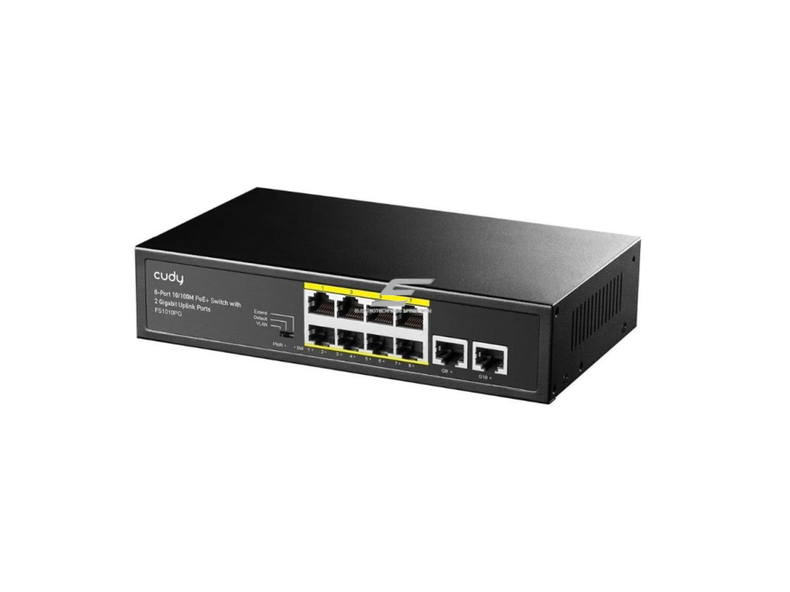 PoE komutatorius 8 portų | laidinio tinklo išplėtimas | 8xPoE + 2xUplink | nekonfiguruojamas | 120 W | metalinis korpusas 1 PoE komutatorius 8 portų | laidinio tinklo išplėtimas | 8xPoE + 2xUplink | nekonfiguruojamas | 120 W | metalinis korpusas 1