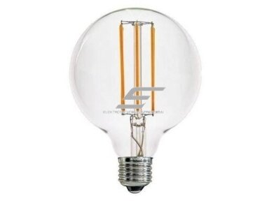 Filament lemputė E27 | 8W | 3000K | 800lm | G125 Filament lemputė E27 | 8W | 3000K | 800lm | G125