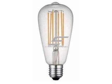Filament lemputė E27 | 8W | 3000K | 800lm | ST64 Filament lemputė E27 | 8W | 3000K | 800lm | ST64