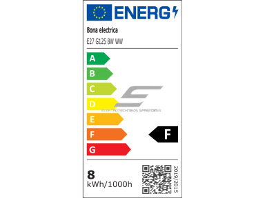 Filament lemputė E27 | 8W | 3000K | 800lm | G125 Filament lemputė E27 | 8W | 3000K | 800lm | G125