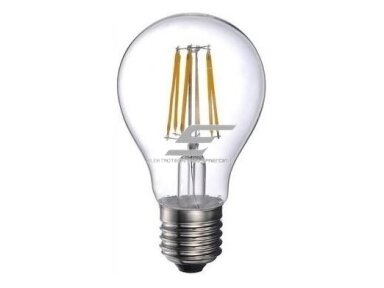 Filament lemputė E27 | 8W | 3000K | 800lm | A60 Filament lemputė E27 | 8W | 3000K | 800lm | A60