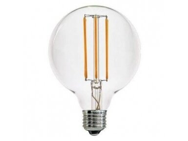 Filament lemputė E27 | 8W | 3000K | 800lm | G125 Filament lemputė E27 | 8W | 3000K | 800lm | G125