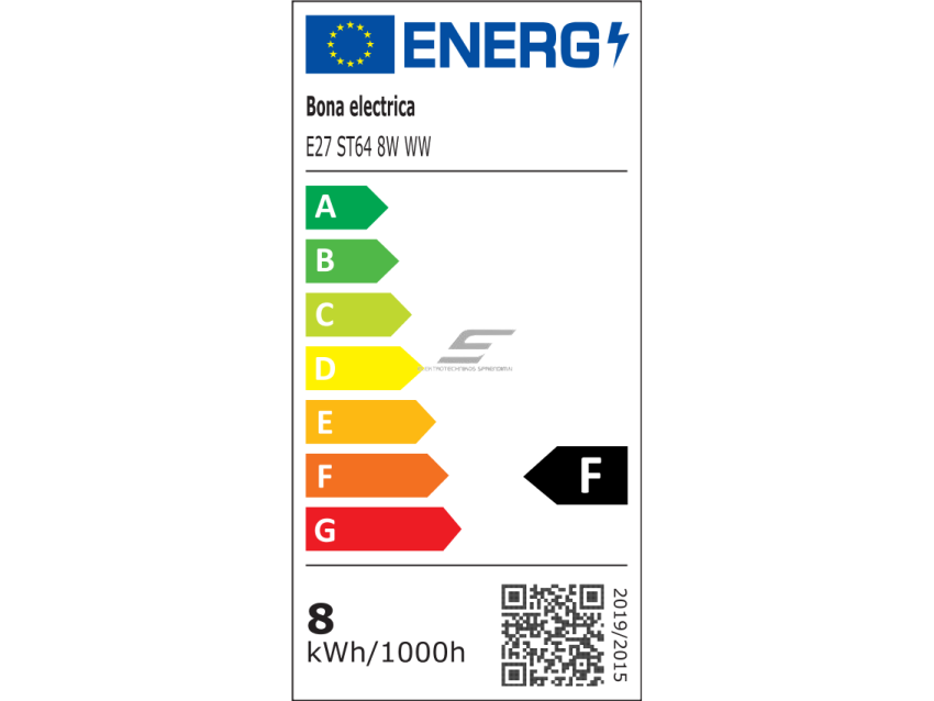 Filament lemputė E27 | 8W | 3000K | 800lm | ST64 1