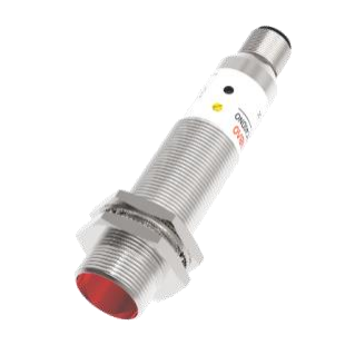 Czujnik fotoelektryczny z tłumieniem tła | 100 mm | M18 | 10–30VDC | NO+NC | PNP | M12 | obudowa niklowo-miedziana | czerwone światło LED | IP67