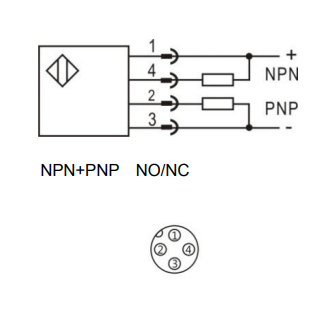 Photoelectric diffuse sensor | 300mm | 50x50x18mm | 10-30VDC | NO/NC | NPN+PNP | M12 | ABS | infrared LED | IP67 2 Photoelectric diffuse sensor | 300mm | 50x50x18mm | 10-30VDC | NO/NC | NPN+PNP | M12 | ABS | infrared LED | IP67 2