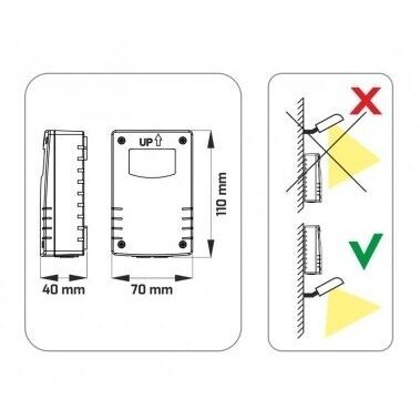 Photo relay with built-in sensor | wall-mounted | with timer 1–8 h | up to 1200 W | 230 V AC | 3–500 lx | IP44 | Design Light | WYL-CR-M2-SZ-01 1