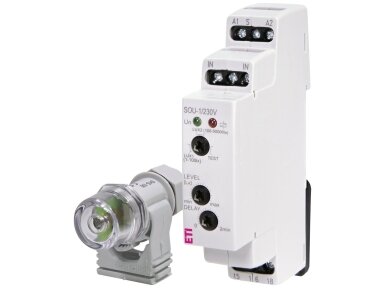Modulinė foto relė su jutikliu | 16A | 230VAC | 1-50000Lux | IP40 | Eti | SOU-1 | 002470011