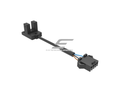 Fotoelektrinis jutiklis | nutraukiamo spindulio | U formos | šakutės tipo | 5mm | 20,6x14,6x13,4mm | 5-24VDC | NO/NC | NPN | 5cm kabelis + 4 kontaktų jungtis | PBT | infraraudonųjų LED spindulių | IP64